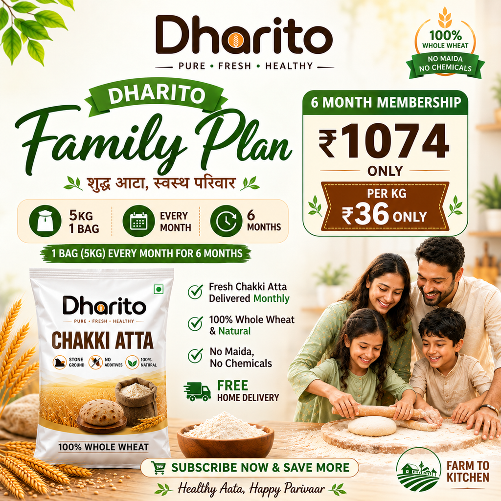 Dharito Chakki Atta 5kg bags family plan - Save 20%
