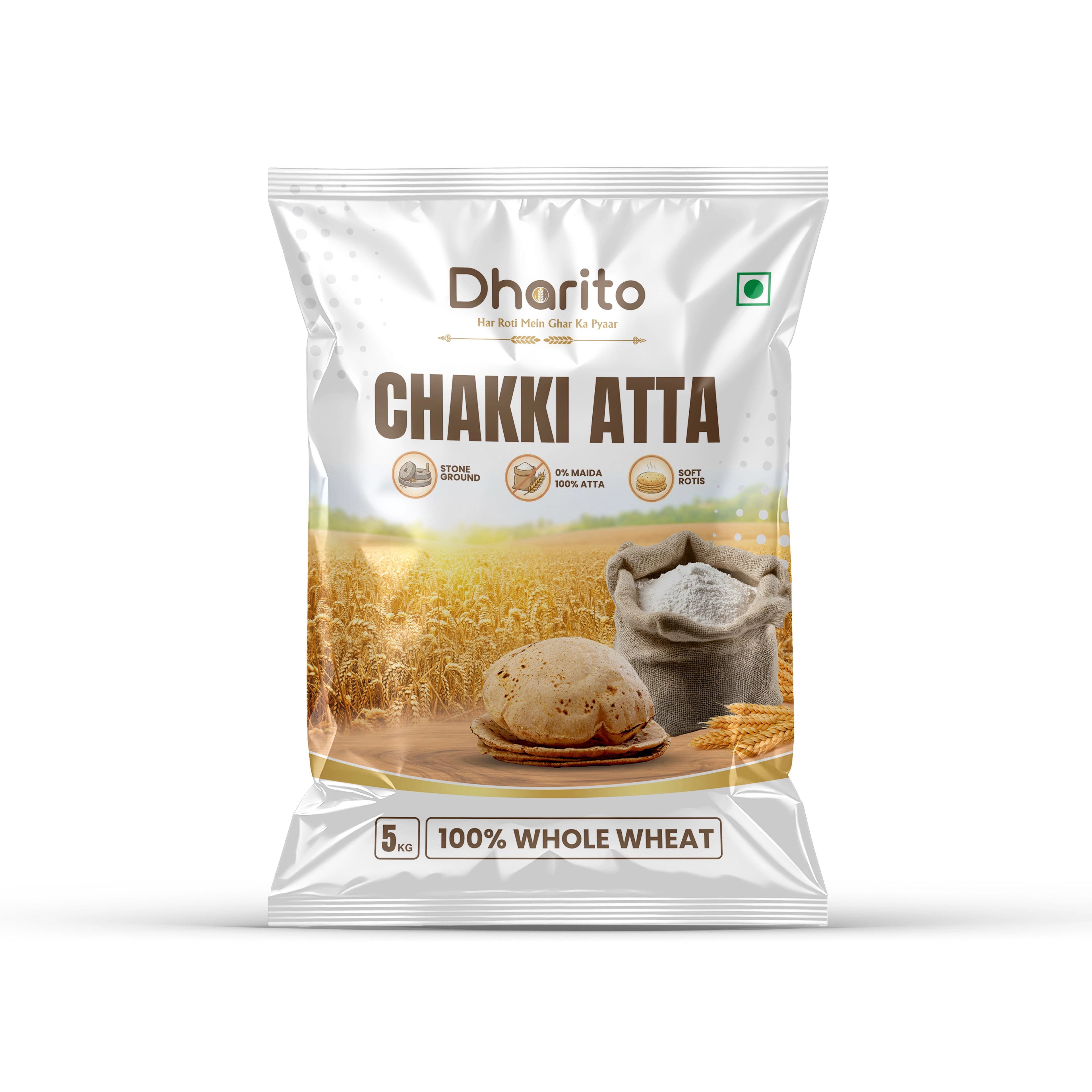 Dharito Chakki Atta (100% Atta, 0% Maida)