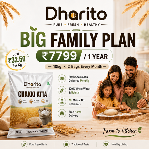 Dharito Chakki Atta 10kg bags - Save 20% Premium Plan