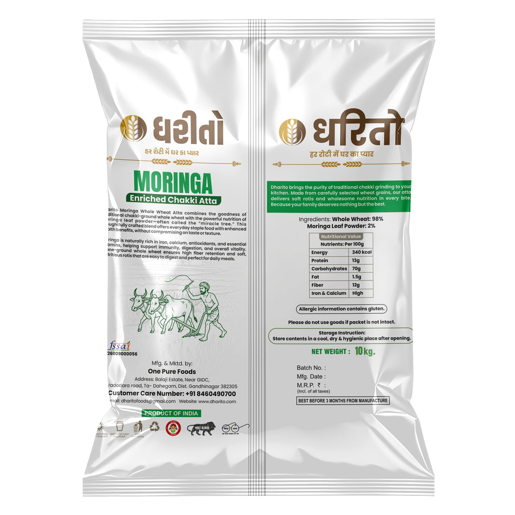 Dharito Moringa Enriched Chakki Atta