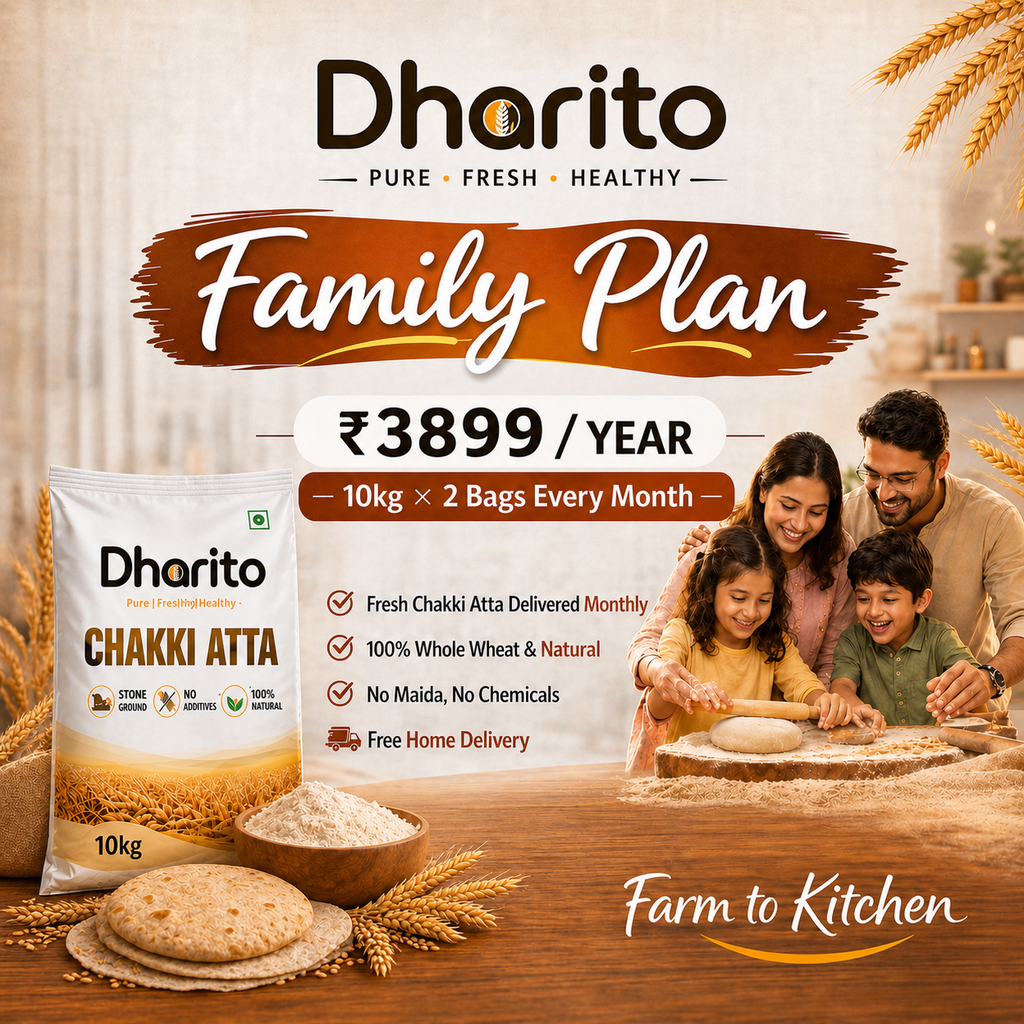 Dharito Chakki Atta 10kg bags - Save 20% Premium Plan